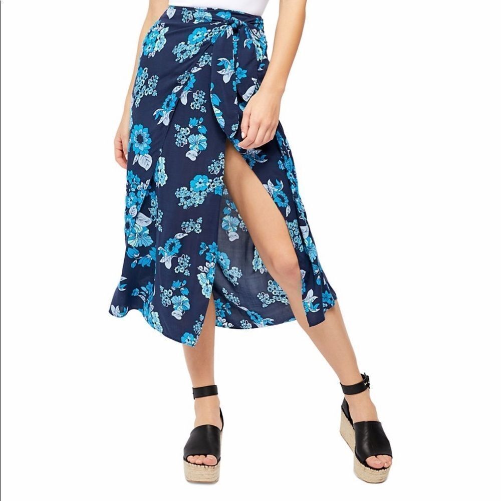 NWT Free People Sunray Floral Sarong Skirt Size 0